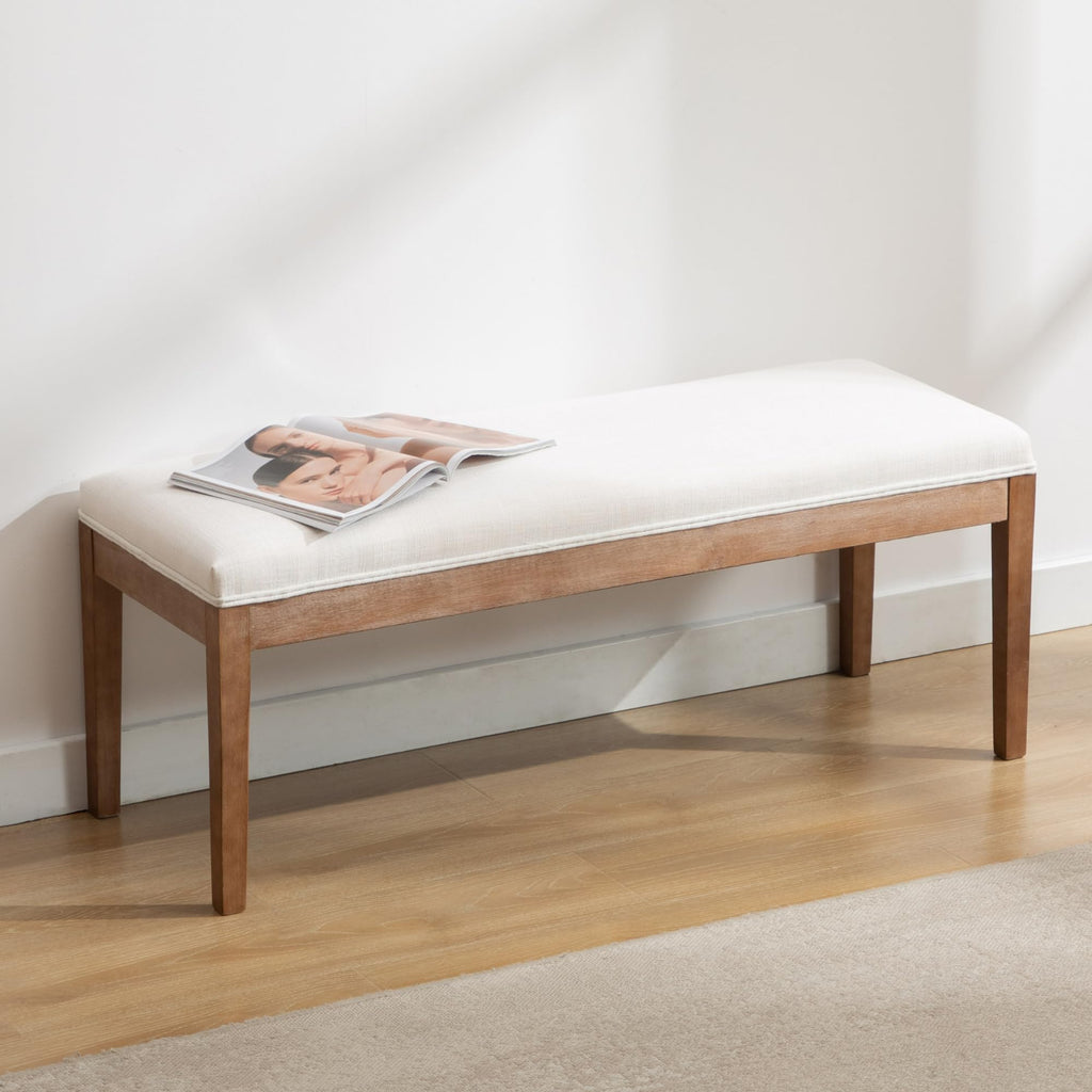 Linen Entryway Bench Farmhouse Dining Benches Upholstered Bedroom Bench Shoe Bench Seat Living Room Bedroom End of