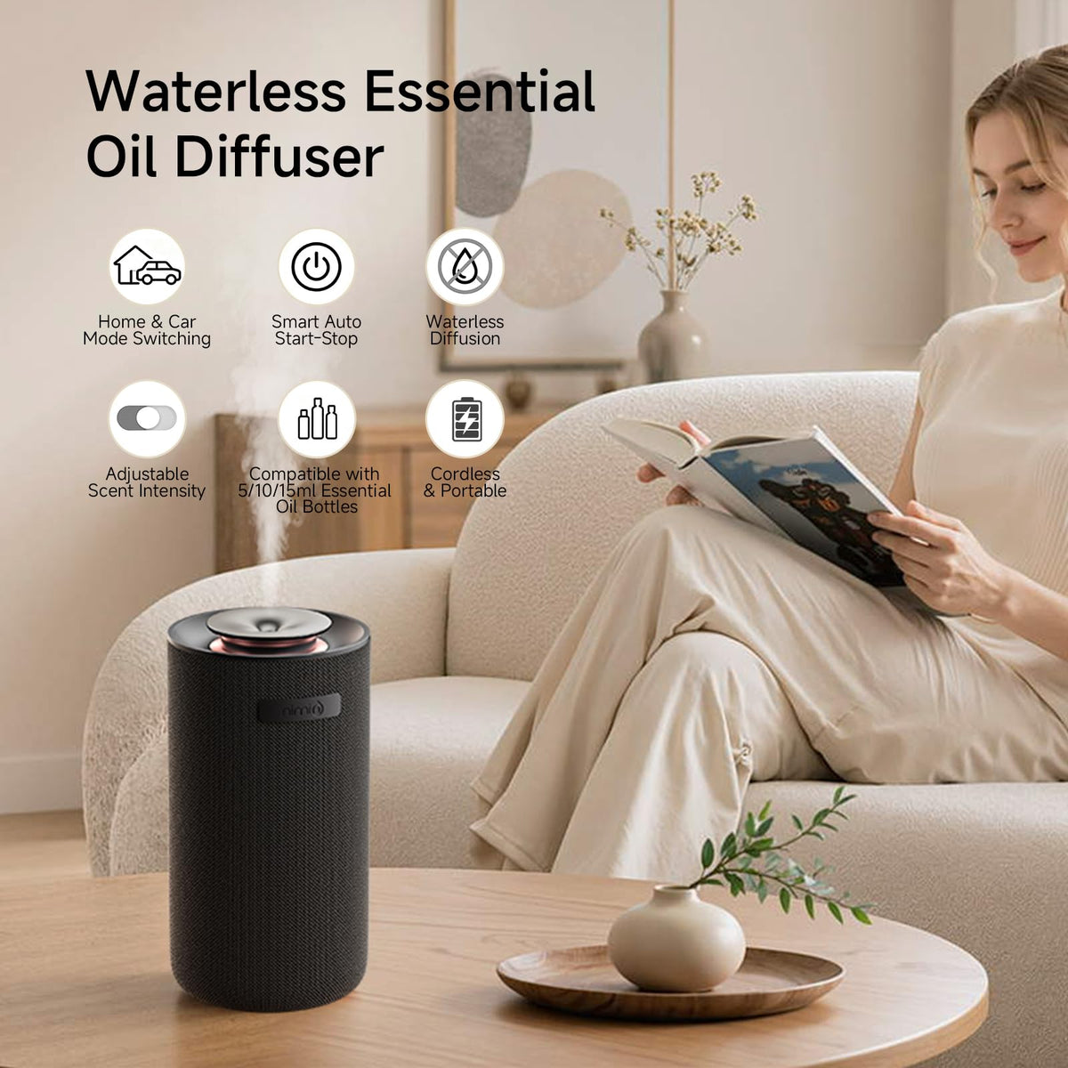Smart Auto Start-Stop Car Air Diffuser Waterless Scent Machine