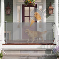 Reinforced 72" Long Retractable Baby Gate, Prevents Crawling Under