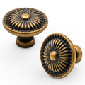 6 Pack Brushed Antique Brass Kitchen Cabinet Knobs