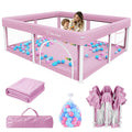 Foldable Baby Playpen with Mat, 50"×71" F oldable P laypen for Babies and Toddlers, Indoor & Outdoor Kids Safety Play