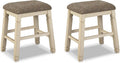 Bolanburg Farmhouse 24" Counter Height Upholstered Barstool, 2 Count, Whitewash