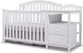 Berkley Crib and Changer with Slat Panel Back Classic -in- Convertible Diaper Changing Table Non-Toxic Finish Wooden