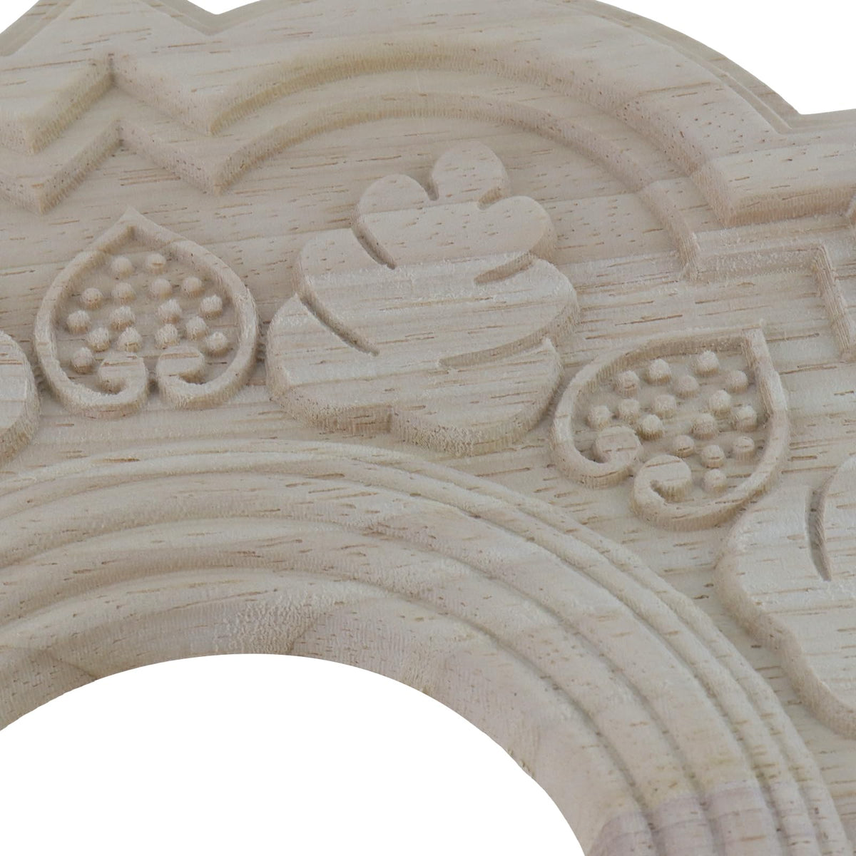 2Pcs Wood Ceiling Medallion 3.11" ID,11.81"OD x 0.47"T