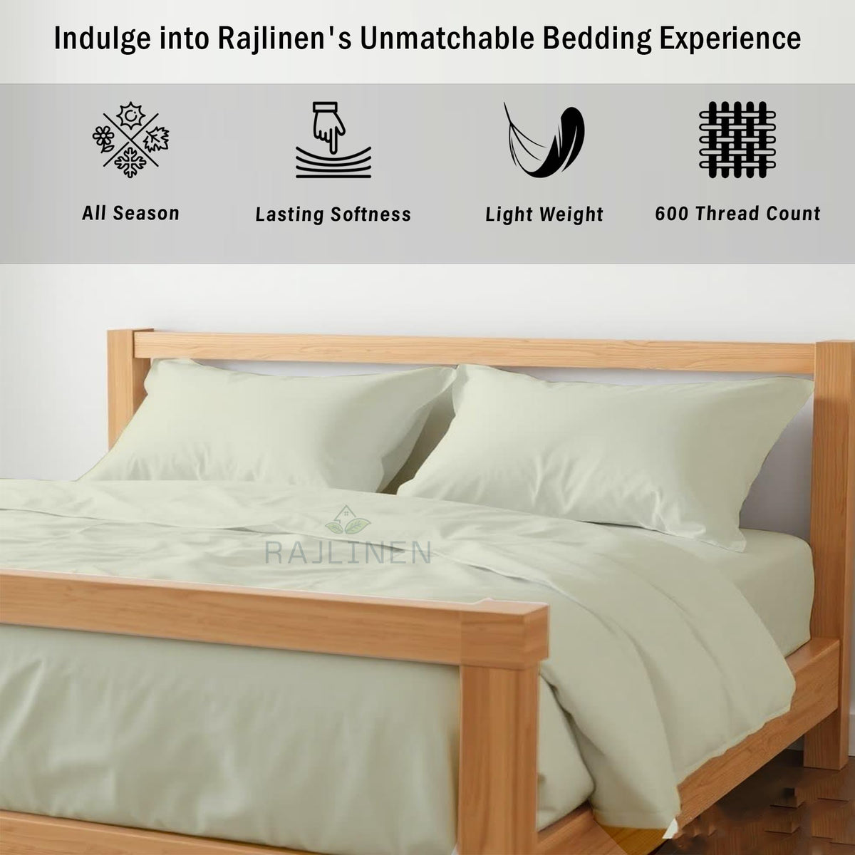 Waterbed Sheets Set, Cotton, Fits Up to 16 Inch Deep Pockets, Attached Fitted and Flat Sheets, 4