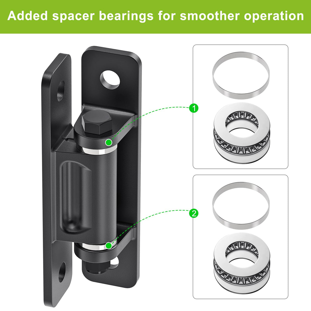 Heavy Duty Gate Hinges, Swing Gate Hinges with Spacer Bearing