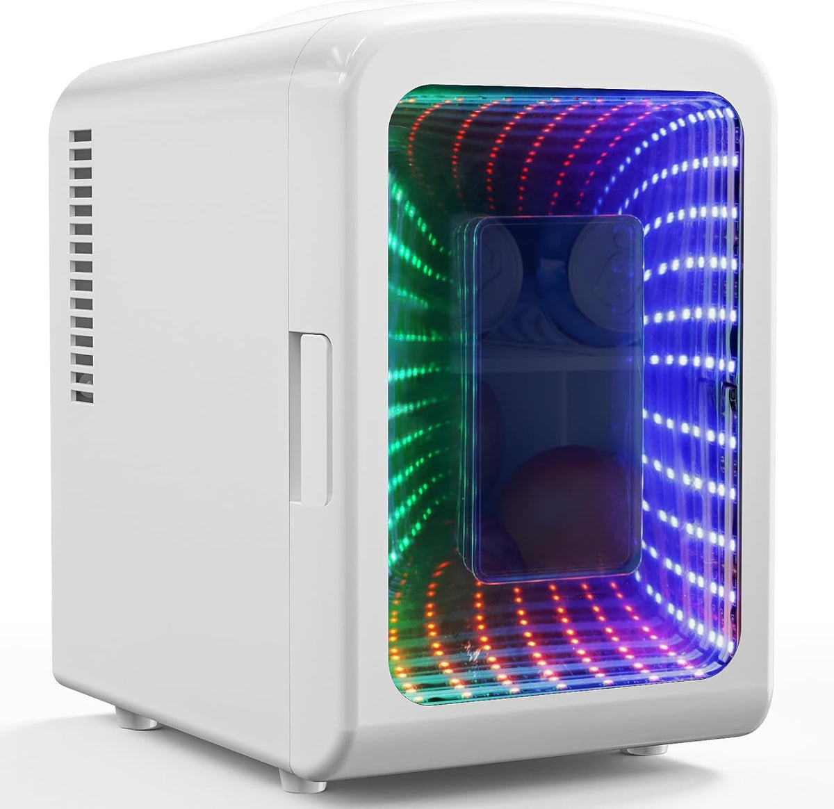 Mini Fridge 4 Liter/6 Cans Portable Mini Compact Refrigerator with Gaming Light, for Bedroom,Car,Office and Dorm