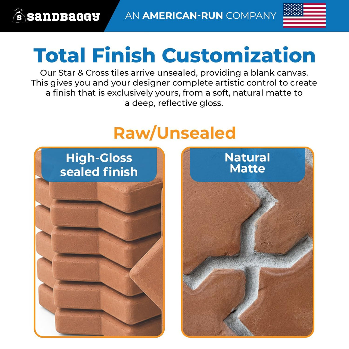 Lincoln Star & Cross Saltillo Terracotta Tile | Unsealed Handmade Mexican Tile - (20, Star & Cross Tile)