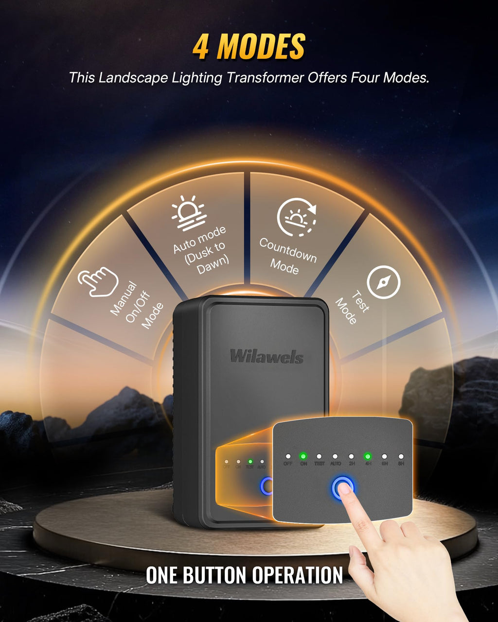 All-in-One LED Low Voltage Landscape Lighting Kit, 12-Pack Landscape Lights with Transformer, 100FT Wire