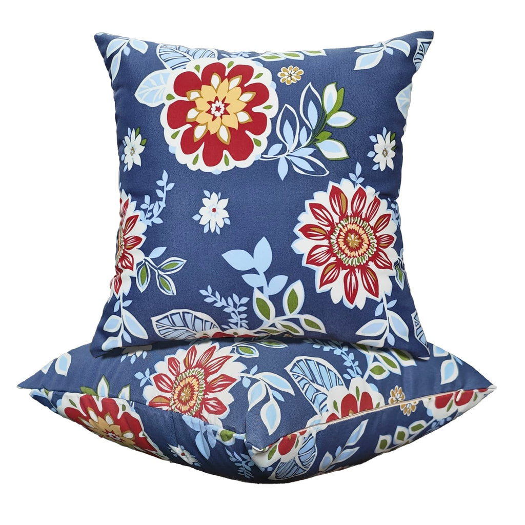 Outdoor Throw Pillows - Decorative Pillows with Insert Included Set of 2 Outdoor Pillows Furniture 18x18 Inch