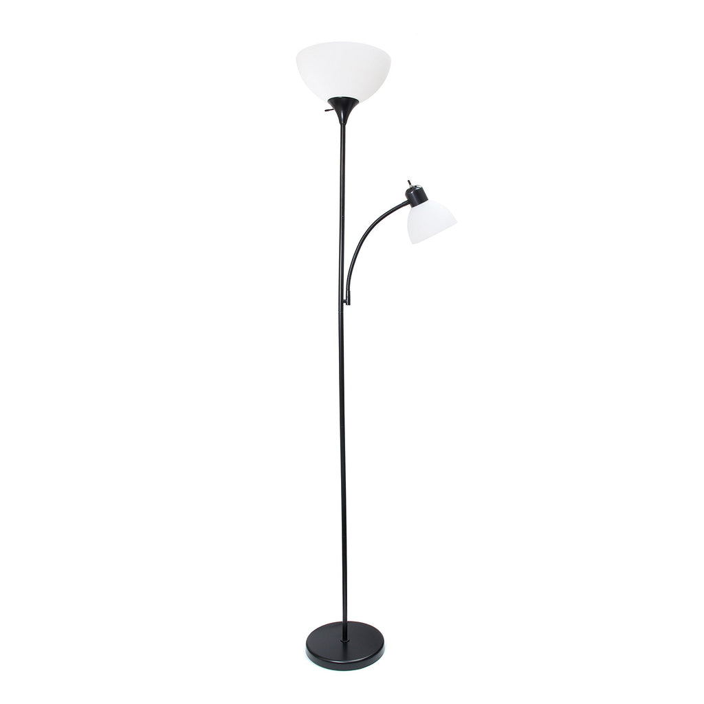 Mother-Daughter Floor Lamp with Reading Light, Black
