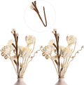 Reed Diffuser Sticks Flowers Reed Set White Wood Flower Aromatic Diffuser Home Bedroom Office Decor Office - Set of 12