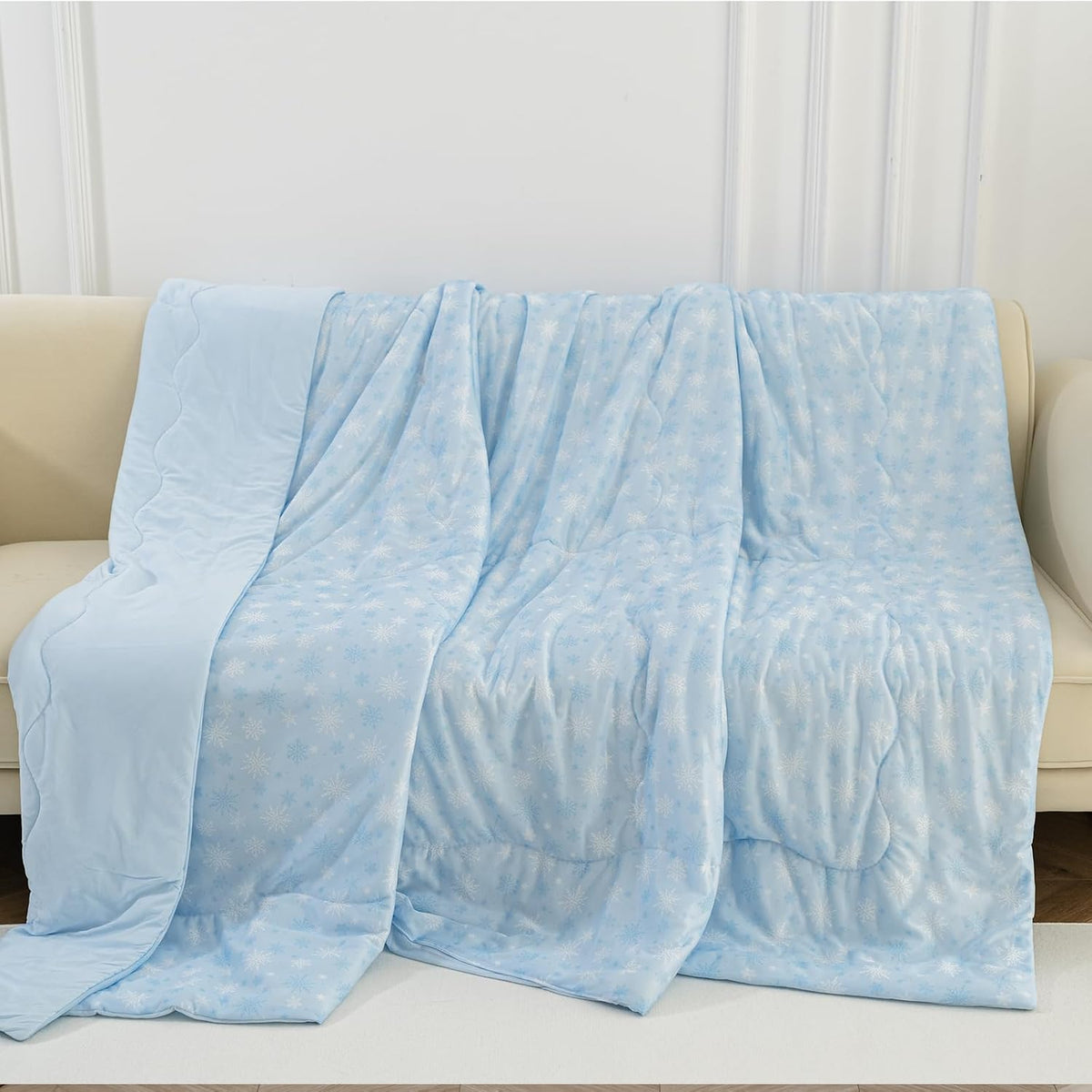 Cooling Comforter Twin Double-Sided Cold Tech Fabric, Cooling Blanket for Hot Sleepers, Q-Max >0.45 Soft Breathable
