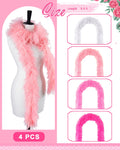 Feather Boas Halloween Party Decor 6.6 ft Multi Color 2 - 4 Pcs