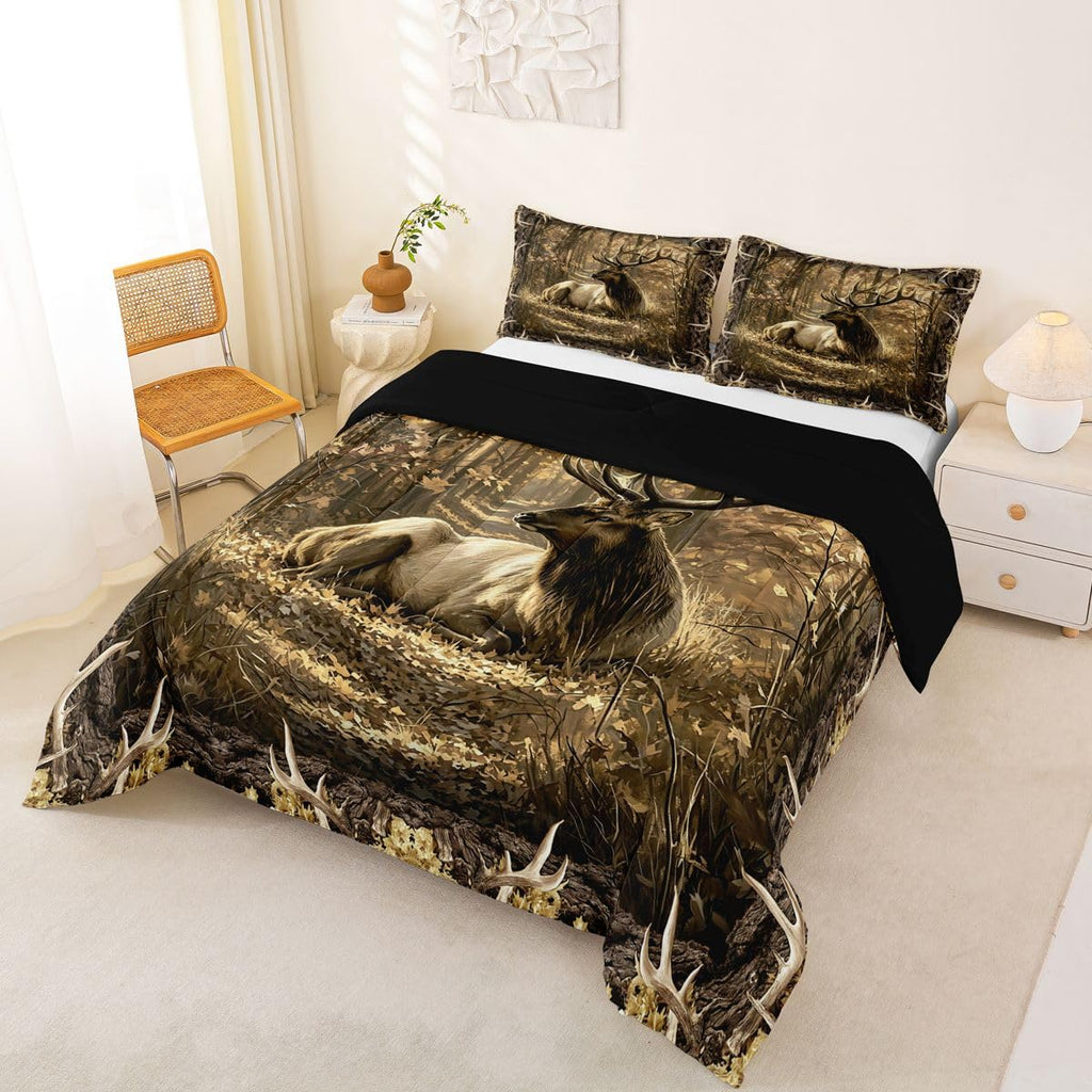 Rustic Deer Comforter Set Bedding Set