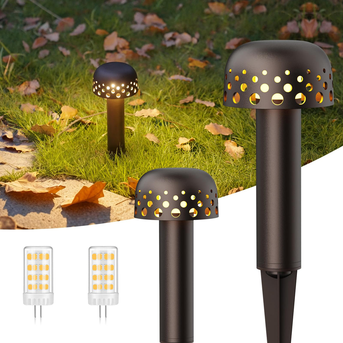 Low Voltage Landscape Lighting, 12V LED Path Lights 2 Pack
