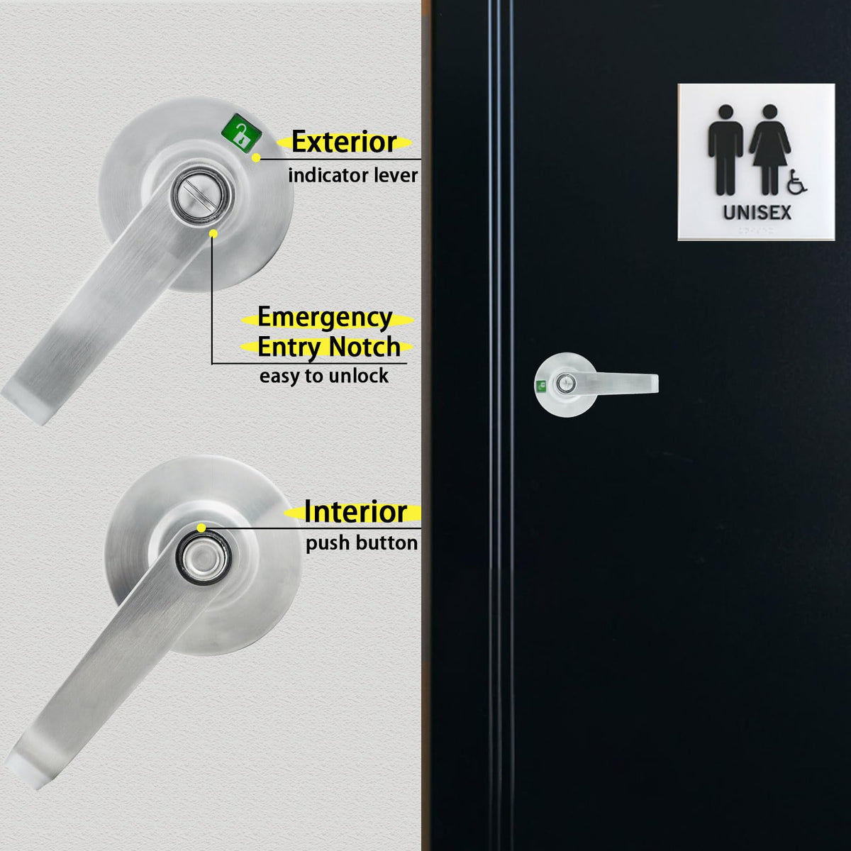 Commercial Bathroom , Grade 2 Lever, 2-3/4''Backset