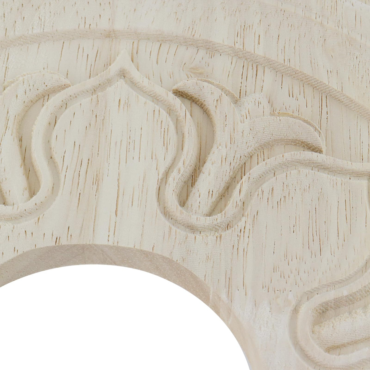 Wood Ceiling Medallion 3.15"ID,Natural Unfinished,11.81"OD x 0.55"T
