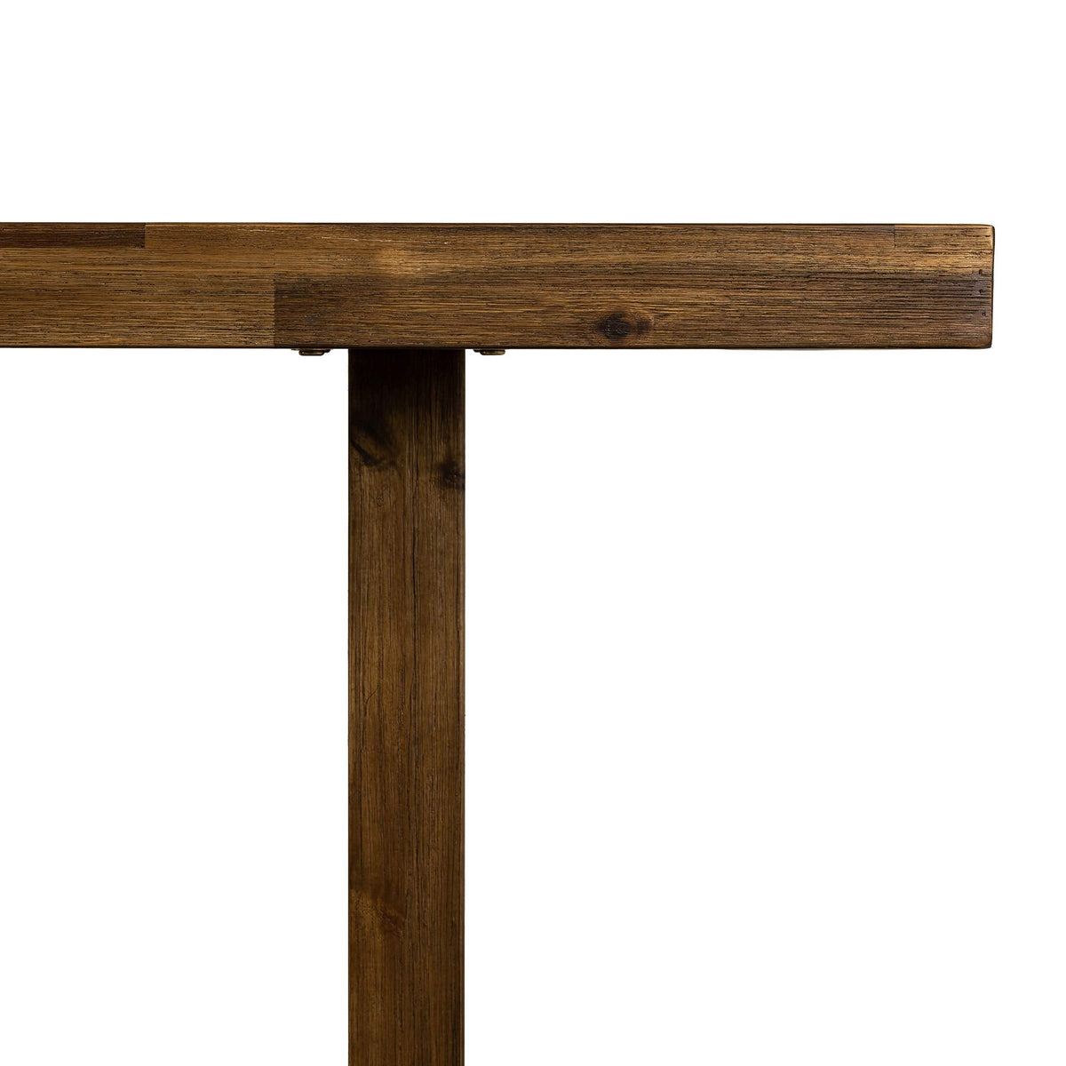 Superb Mixed Wood Dining Room Kitchen Table, 76" Wide, Rustic