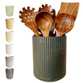 Large Stoneware Kitchen Utensil Holder Counter & Countertop Cooking Utensil Holder Spatula Holder Utensil Crock