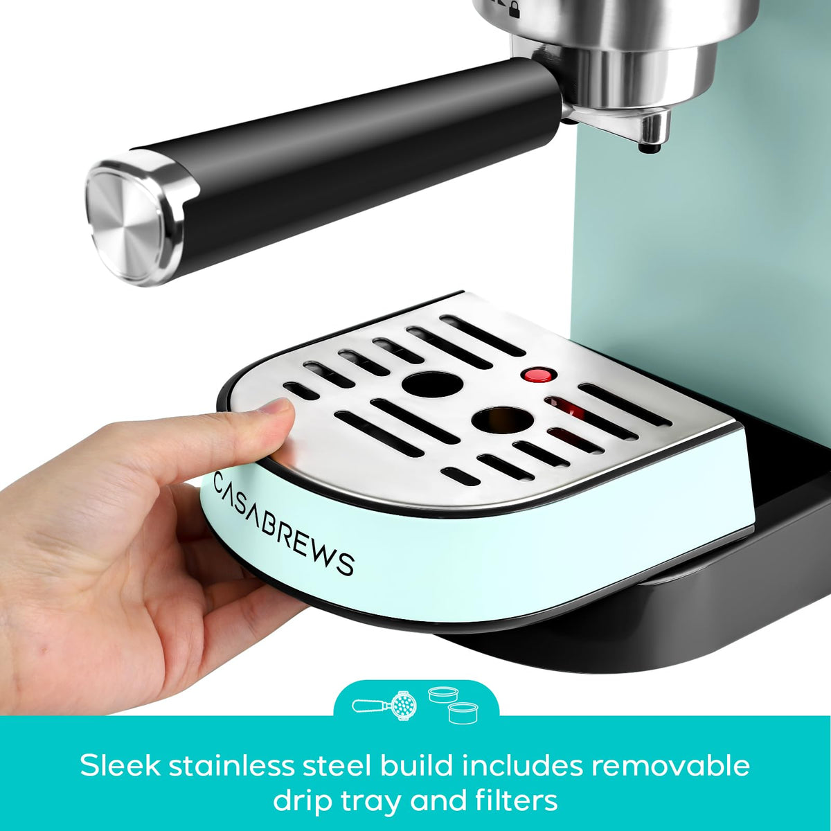 Espresso Machine, Small Coffee Maker with Steam Wand