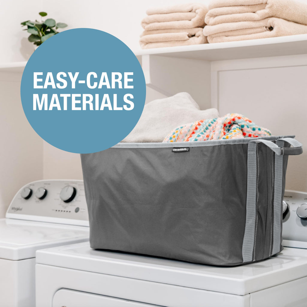 Collapsible Laundry Baskets, 60L 2 Pack, 55 lb, Pop-Up, Denim