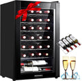 28 Bottle Compressor Wine Cooler for Home and Kitchen, Freestanding Mini Fridge with Digital Touchscreen