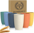 Plastic Cups Alternatives Unbreakable Drinking Glasses Wheat Straw Cup Sets Camping Party RV Stackable Water Tumblers