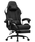 Gaming Chair Fabric with Pocket Spring Cushion, Computer Office Chair with Lumbar Support for Adults Linkage Armrests