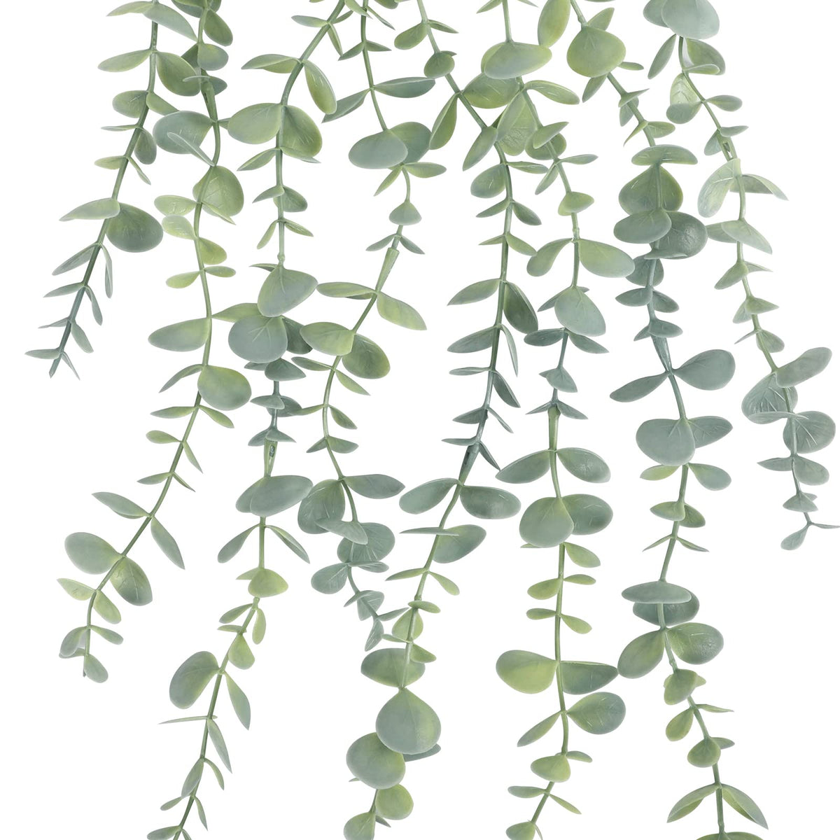 2 Pcs Artificial Eucalyptus Plants Shelf Hanging Fake Plant in Pot for Wall Bedroom Home Patio Indoor Outdoor Decor