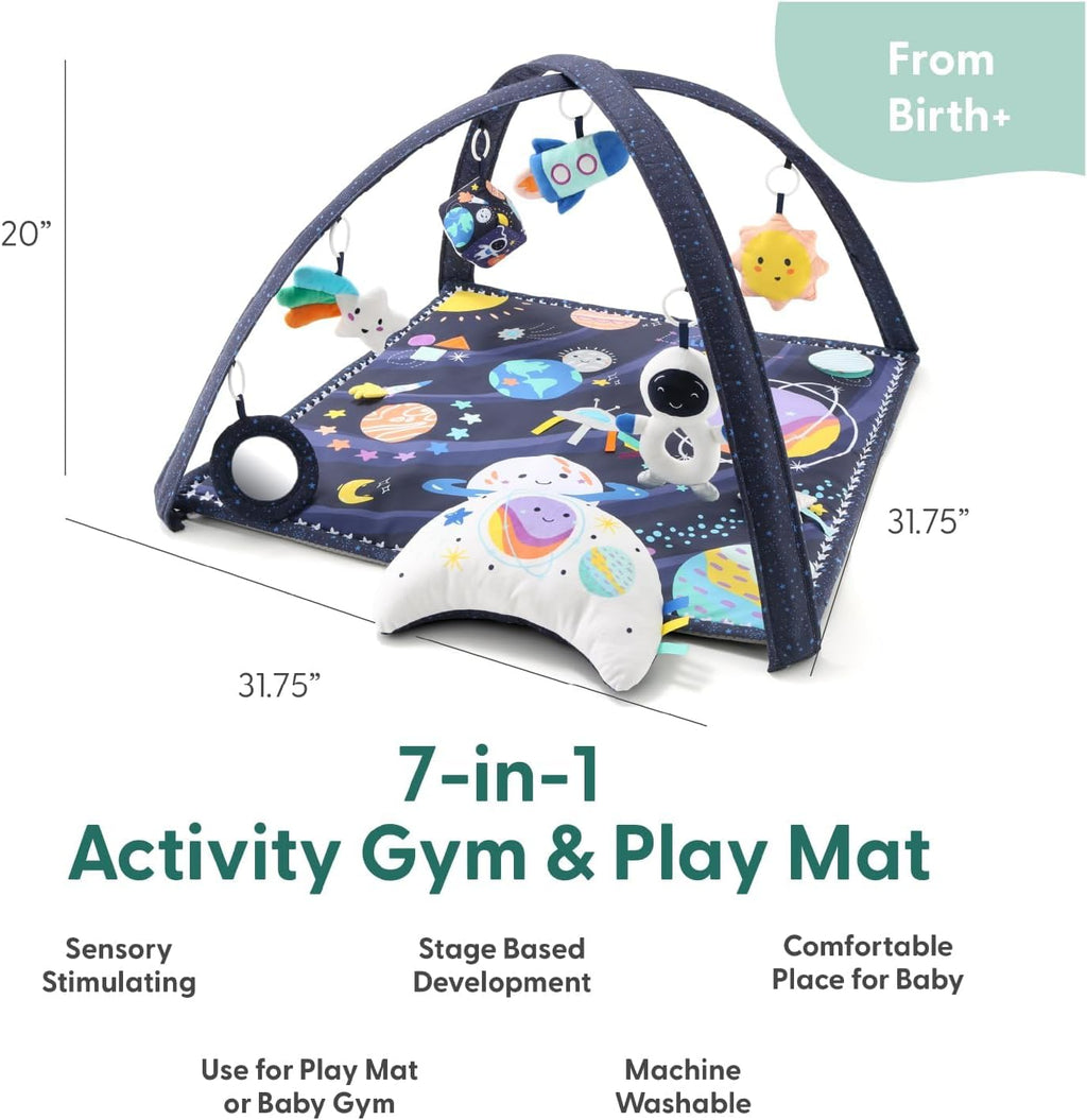 Unisex Baby Play Gym & in-1 Play Mat - Playmat Baby Toys 0-6, 6-12 Months Tummy Time Mat with Hanging Toys, Soft