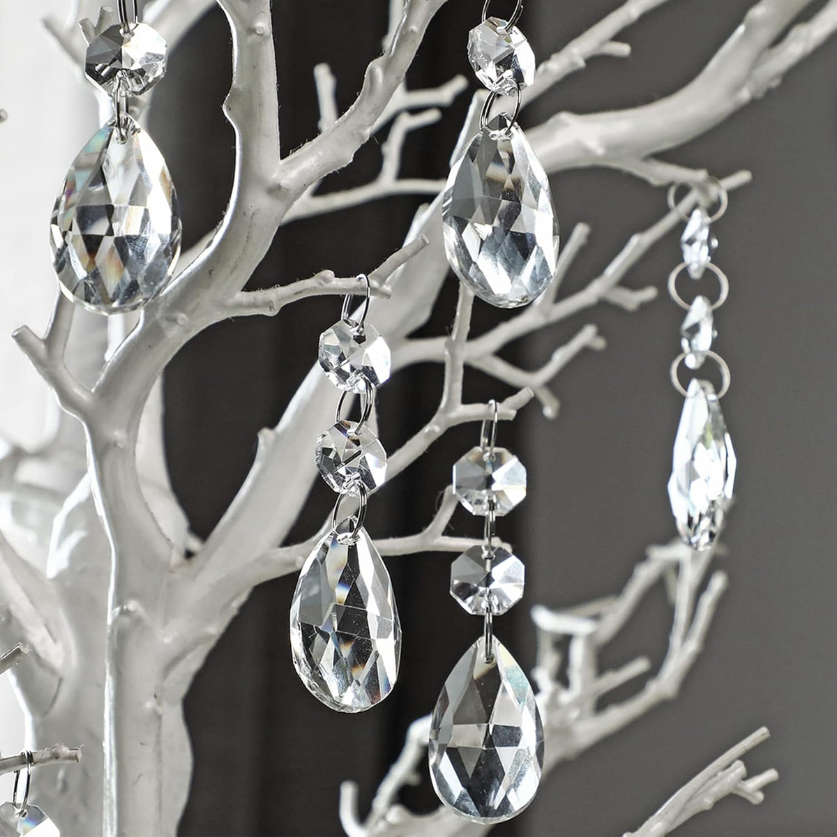 20 Pcs Teardrop Crystal Chandelier Pendants Beads Decor - Teardrop Chandelier Crystal Glass Pendants Beads 20 Pcs Set