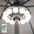 Patio Umbrella Light, 3xD Battery Operated Umbrella Pole Light with Remote 80Ft Through Wall, 12 Bulb 60 LEDs, 4 Modes