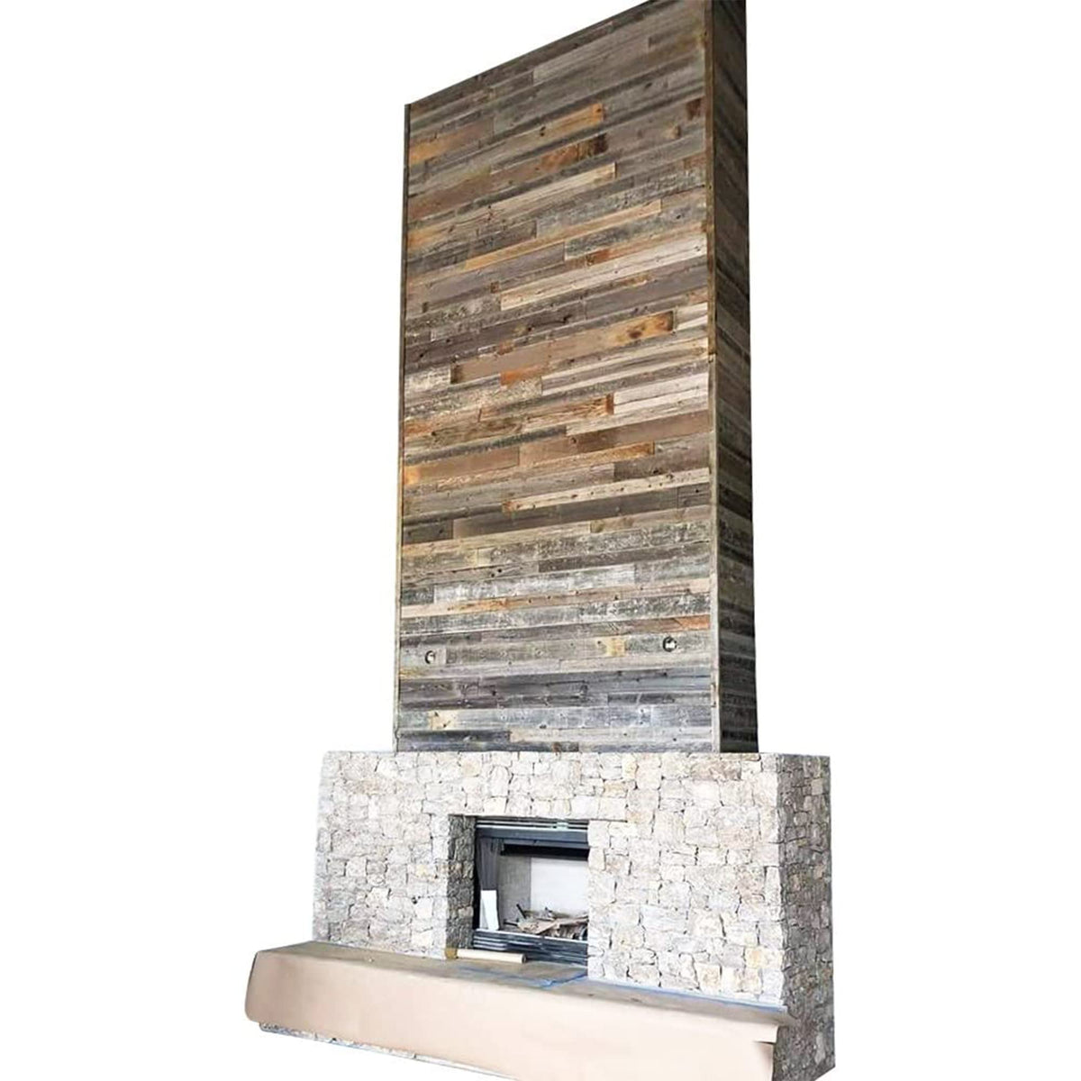 Real Wood Nail Up Application Rustic Reclaimed Naturally Weathered Barn Wood Accent Paneling Board Planks Walls (8