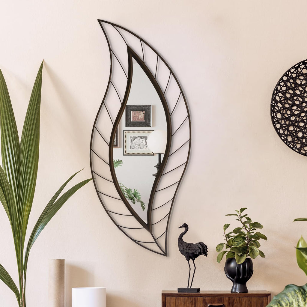 Rustic Mirrors for Wall, 45" x 18.5" Modern Mirror for Vanity