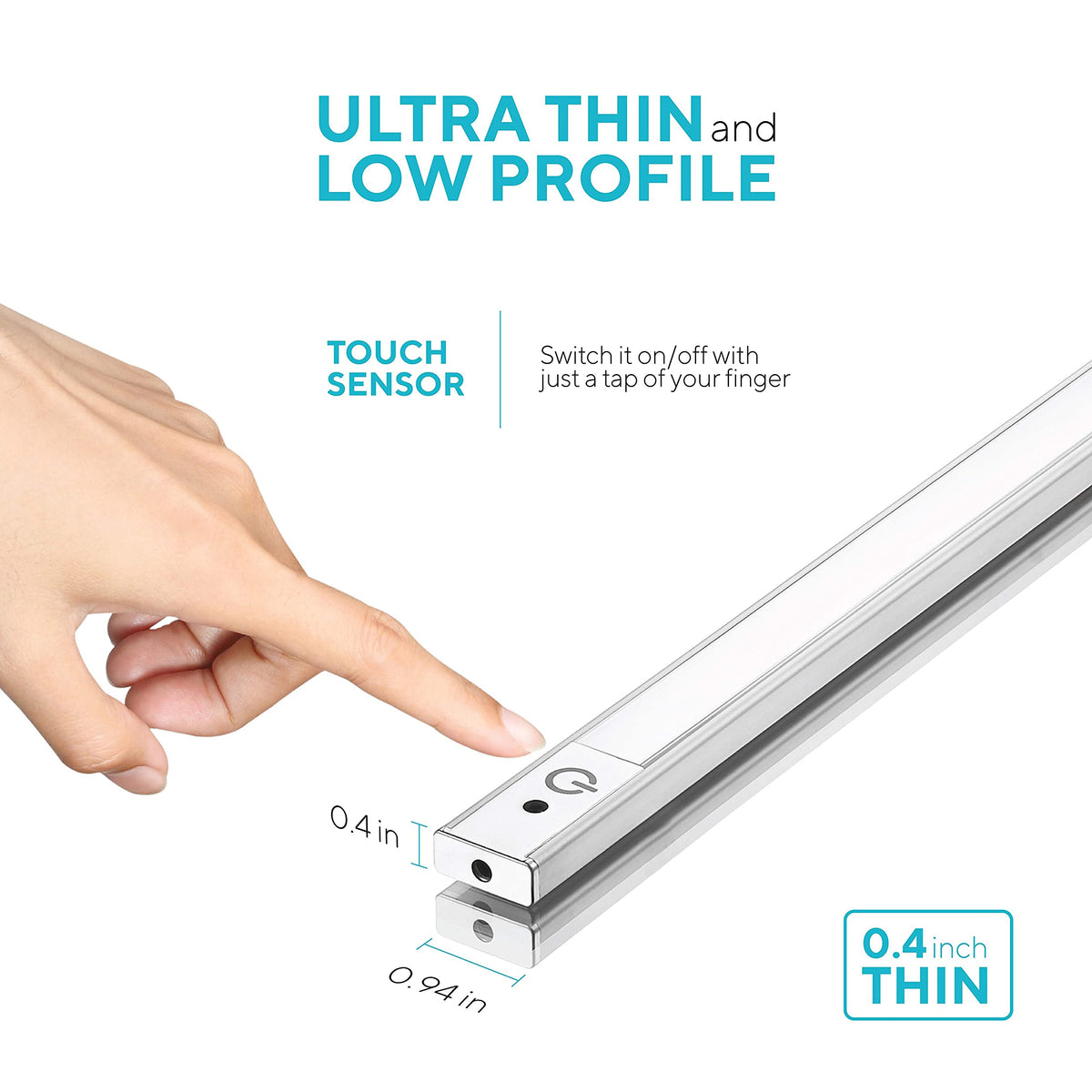 48 inch Under Cabinet Lighting LED Lamps Closet, LED Counter Light with Plug in Hardwired LED Lighting