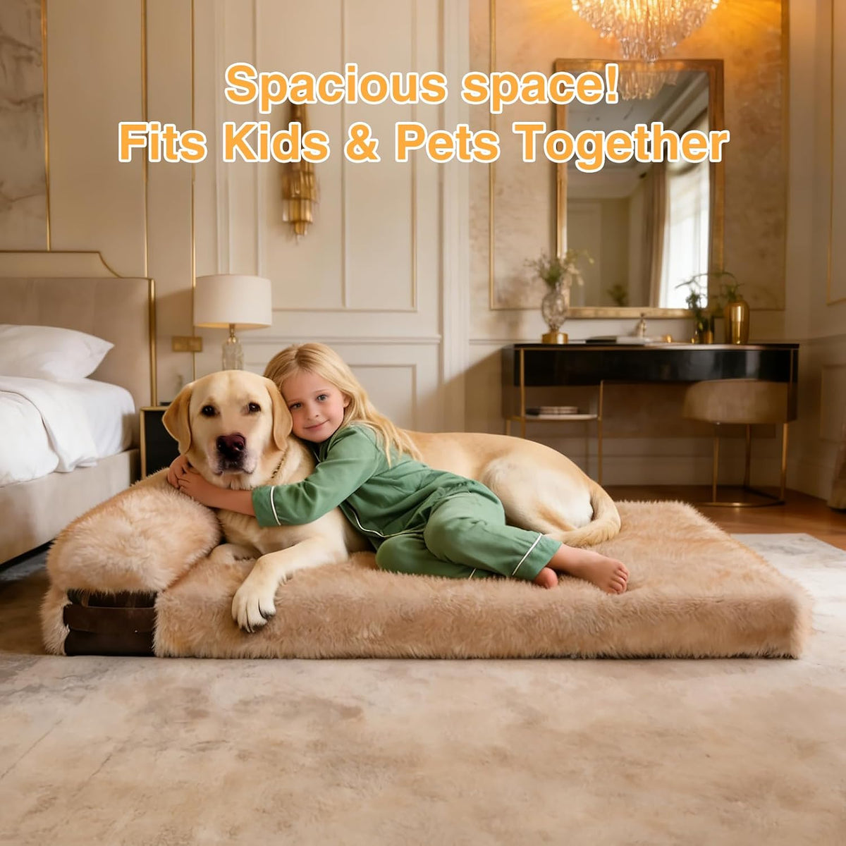 Orthopedic Dog Bed 43.3"x31.5"x3.8" 2XL with Pillow