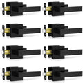 8 Pack Matte Black Door Handles, Passage Door Levers & Closet, Interior Keyless Door Knobs Heavy Duty Square