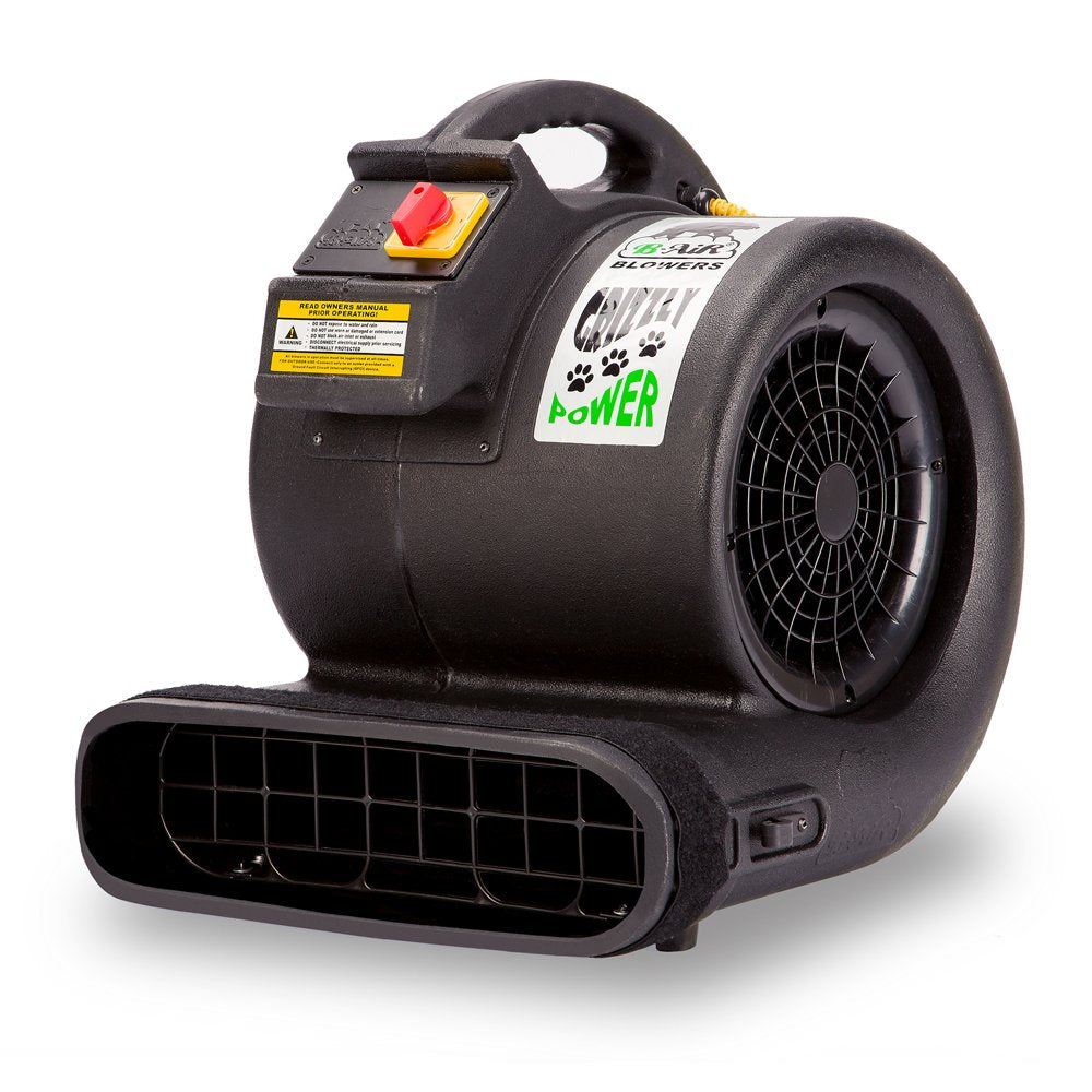 Grizzly Gp-1 1 HP 3550 CFM Air Grizzly Mover Carpet Dryer Floor Fan for Water Damage Restoration Equipment & Pet Cage