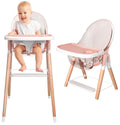 Classic Non-Reclinable 6 in 1 Baby High Chair for Babies and Toddlers, Modern Safe & Compact wooden Highchair, Easy