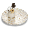 Mother of Pearl Lazy Susan, Round, Marble
