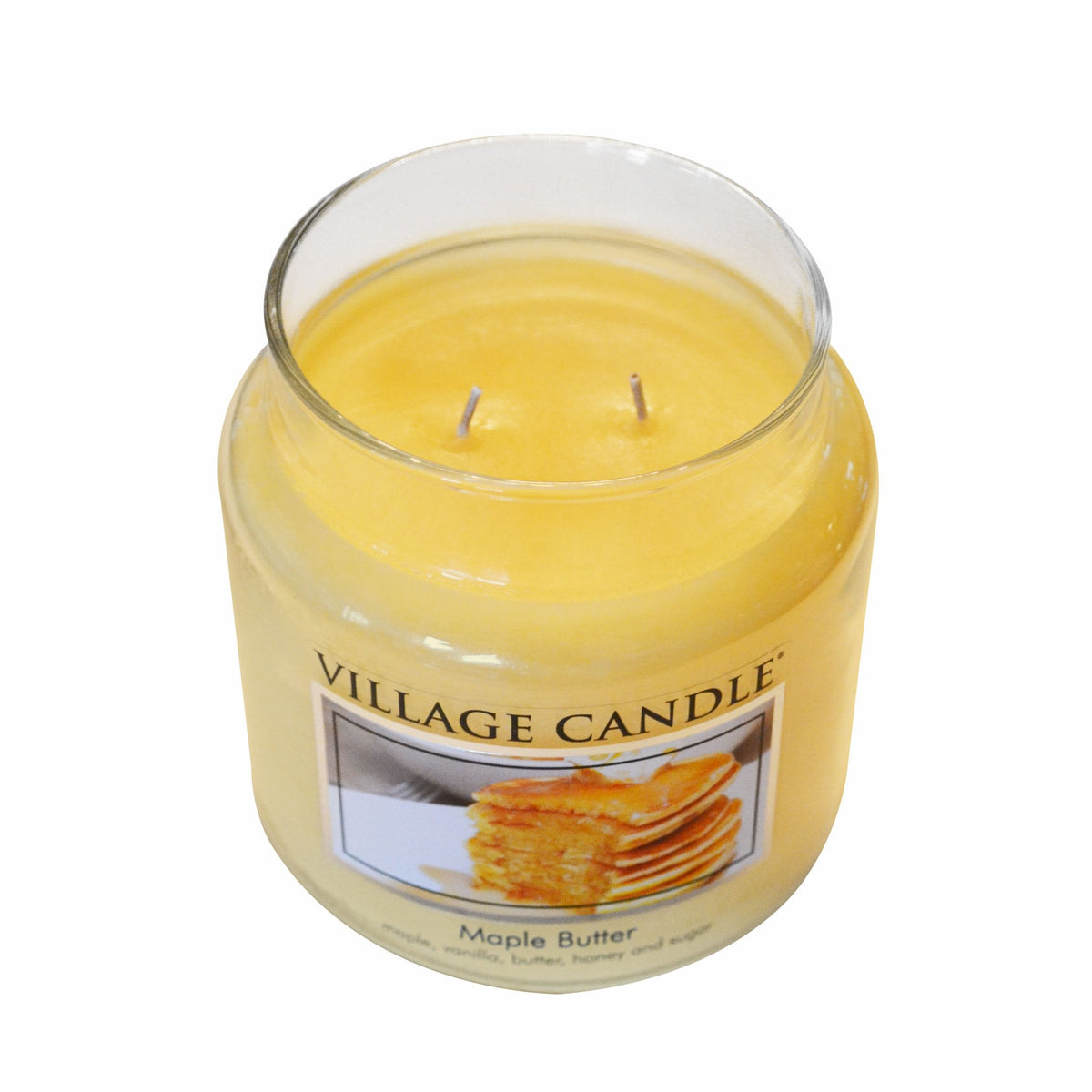 Maple Butter 16 oz Glass Jar Scented Candle, Notes of Maple, Vanilla, Butter, Honey, Sugar, Featuring Dual Wick