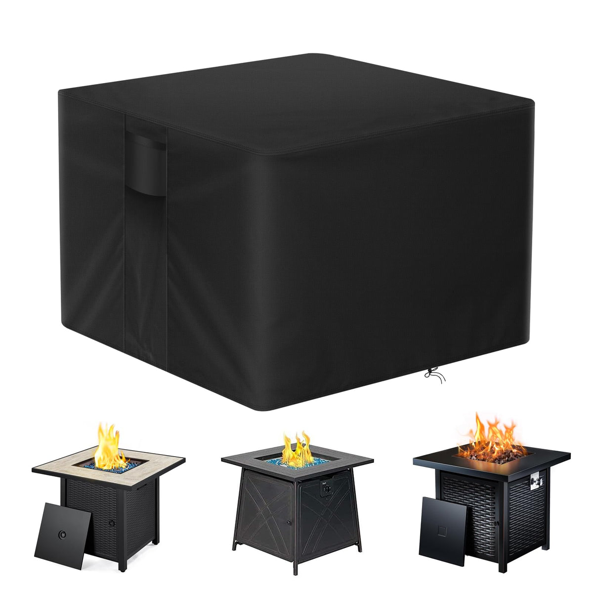 Fire Pit Cover Square, 30 Inch Firepit Covers Square, 30x30x25 inch