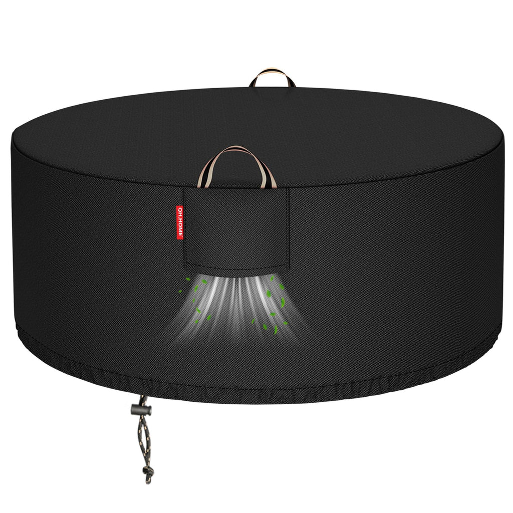 Fire Pit Cover Round 44", 900D Heavy Duty Fabric 100% Waterproof
