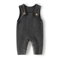 Baby Knitted Jumpsuit, Ribbed Sleeveless Romper for Infants and Toddlers, Gray