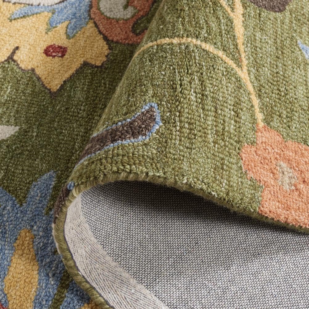 Area Rug - Jardin - Large - Green & Blue, Handmade Wool