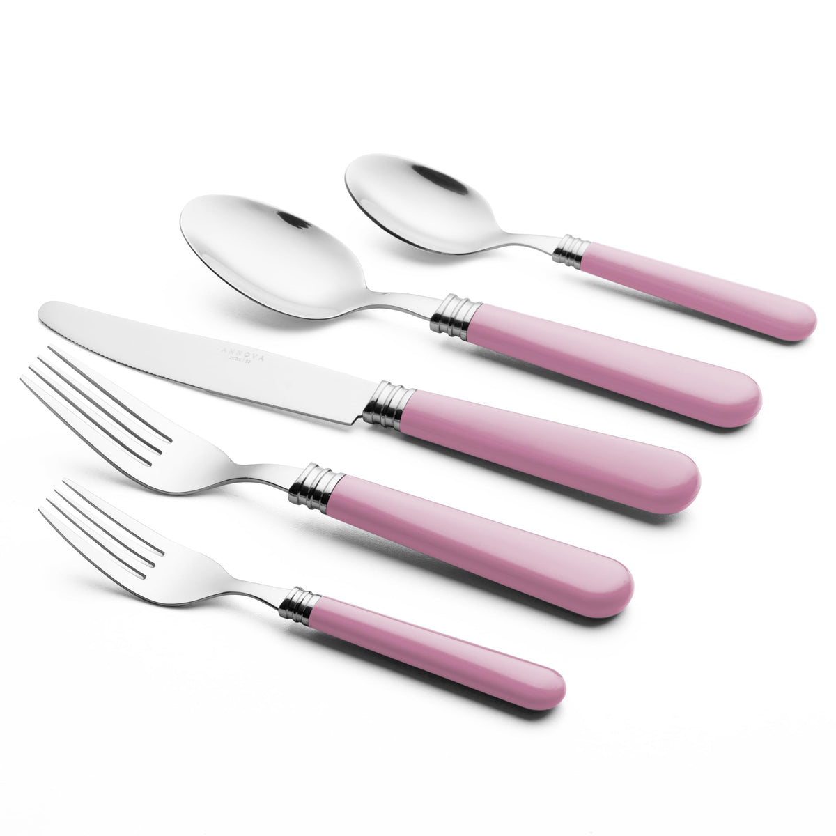 Silverware Set 20 Pieces Cutlery Stainless Steel Colorful Fun Handle Flatware Service for 4 - Dinner Knife, Dinner