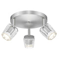 Round Ceiling Track Lighting with Crystal Glass, 3000K Bulb Included