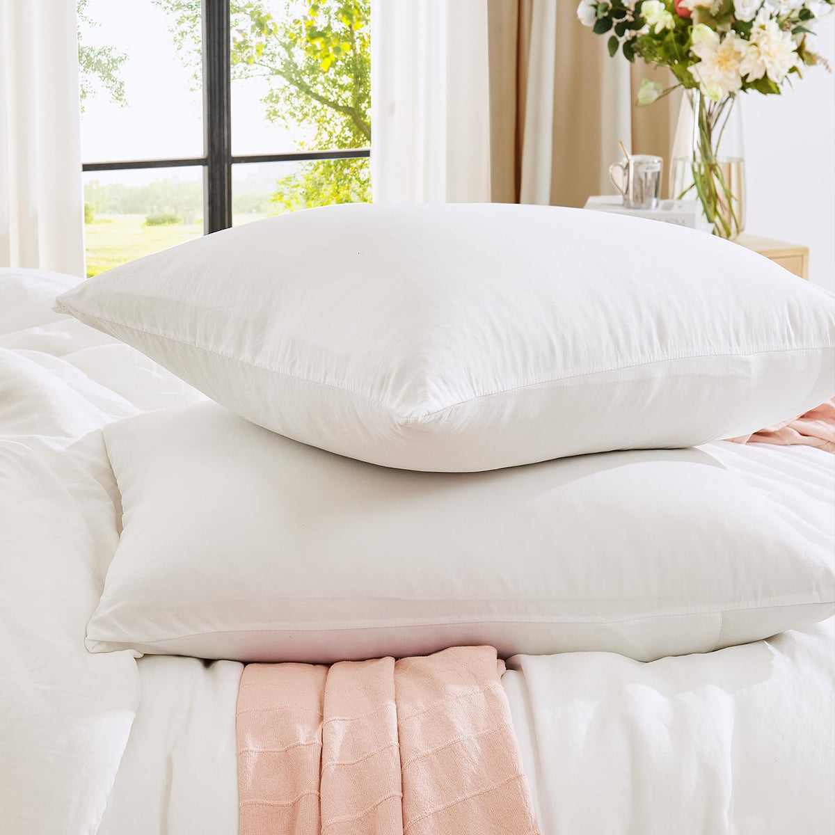 Comforter Set-3 Pieces Soft Arctic White Comforter Bedding Set