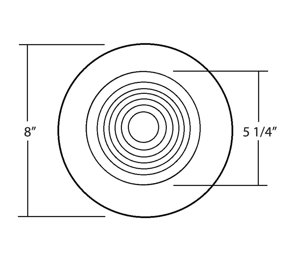 6 inch Bronze Recessed Shower Trim with Glass Fresnel Lens (17502BZ)